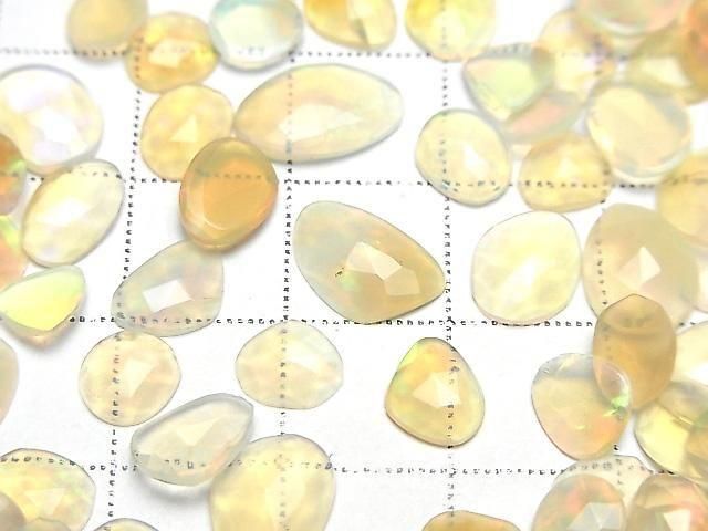 [Video] High Quality Ethiopian Opal AAA- Loose Stone Freeform Single-Sided Rose Cut 5pcs