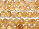 [Video] High Quality! Phantom Citrine AA++ Cube Shape 6x6x6mm Half or 1strand beads (approx. 15 inches/36 cm)