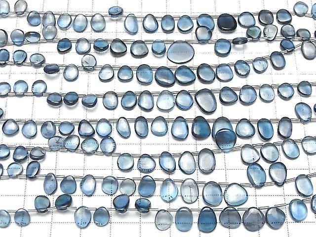[Video] High Quality London Blue Topaz AAA Slice Nuggets (Half or 1 Strand) (32pcs)