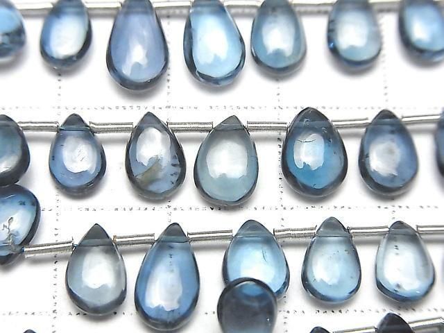 [Video] High Quality London Blue Topaz AAA Pear Shape (Smooth) Half or 1strand beads (approx. 8 inches/20 cm)
