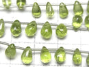 [Video] High Quality Peridot AA++ Drop (Smooth) half or 1strand (30pcs)