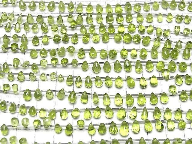 [Video] High Quality Peridot AA++ Drop (Smooth) half or 1strand (30pcs)