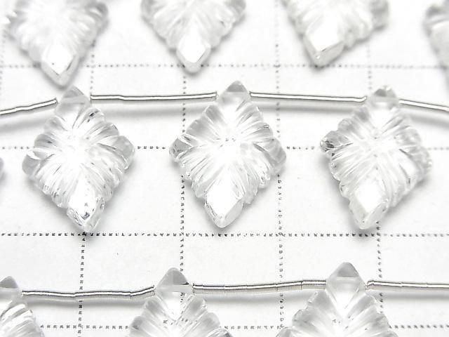 [Video] High Quality Crystal AAA Lozenge Carving 1strand beads (8 pcs)
