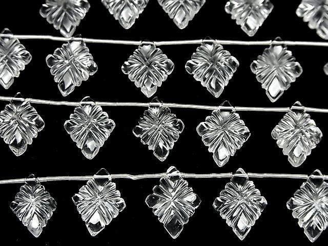 [Video] High Quality Crystal AAA Lozenge Carving 1strand beads (8 pcs)