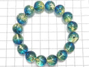 [Video][One of a kind] Blue Amber Round 12.5mm Bracelet NO.2