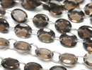 [Video] High Quality Smoky Quartz AAA- Oval Faceted 9x7mm [Double Hole] Half or 1strand beads (16pcs)