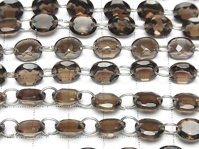 [Video] High Quality Smoky Quartz AAA- Oval Faceted 9x7mm [Double Hole] Half or 1strand beads (16pcs)