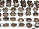 [Video] High Quality Smoky Quartz AAA- Oval Faceted 9x7mm [Double Hole] Half or 1strand beads (16pcs)