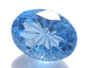 [Video][One of a kind] Swiss Blue Topaz AAA Loose stone Carved Faceted 1pc NO.4