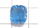 [Video][One of a kind] Swiss Blue Topaz AAA Loose stone Carved Faceted 1pc NO.6