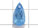 [Video][One of a kind] Swiss Blue Topaz AAA Loose stone Carved Faceted 1pc NO.8