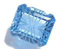 [Video][One of a kind] Swiss Blue Topaz AAA Loose stone Carved Faceted 1pc NO.9