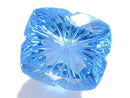 [Video][One of a kind] Swiss Blue Topaz AAA Loose stone Carved Faceted 1pc NO.16