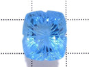 [Video][One of a kind] Swiss Blue Topaz AAA Loose stone Carved Faceted 1pc NO.16