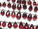 [Video] High Quality Mozambique Garnet AAA Drop Faceted Briolette Half or 1strand (32pcs)