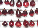 [Video] High Quality Mozambique Garnet AAA Drop Faceted Briolette Half or 1strand (32pcs)