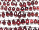[Video] High Quality Mozambique Garnet AAA Drop Faceted Briolette Half or 1strand (32pcs)