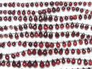 [Video] High Quality Mozambique Garnet AAA Drop Faceted Briolette Half or 1strand (32pcs)
