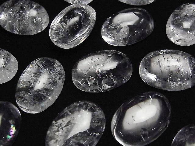 [Video]Iris Quartz AA++ Oval Cabochon 25x18mm 1pc