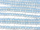 [Video] High Quality! Sky Blue Topaz AAA- Faceted Round 3mm Half or 1strand beads (approx. 12 inches/30 cm)