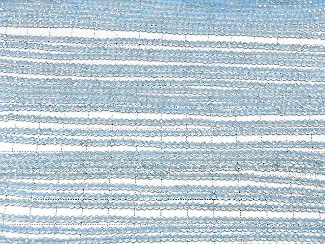 [Video] High Quality! Sky Blue Topaz AAA- Faceted Round 3mm Half or 1strand beads (approx. 12 inches/30 cm)