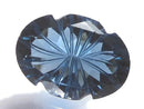 [Video][One of a kind] London Blue Topaz AAA Loose stone Carved Faceted 1pc NO.37