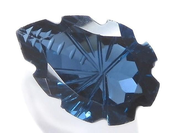 [Video][One of a kind] London Blue Topaz AAA Loose stone Carved Faceted 1pc NO.39