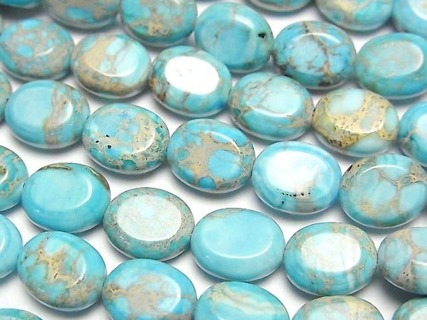 [Video] Light Blue Kaolinite Oval 10x8mm 1strand beads (approx. 15 inches/37 cm)