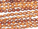 [Video] High Quality Hessonite Garnet AA++ Vertical Hole Faceted Pear Shape 1strand beads (aprx.13inch/33cm)