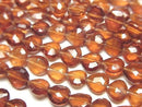 [Video] High Quality Hessonite Garnet AA++ Vertical Hole Chestnut Shape 1strand beads (aprx.13inch/33cm)