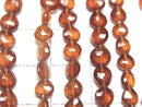[Video] High Quality Hessonite Garnet AA++ Vertical Hole Chestnut Shape 1strand beads (aprx.13inch/33cm)