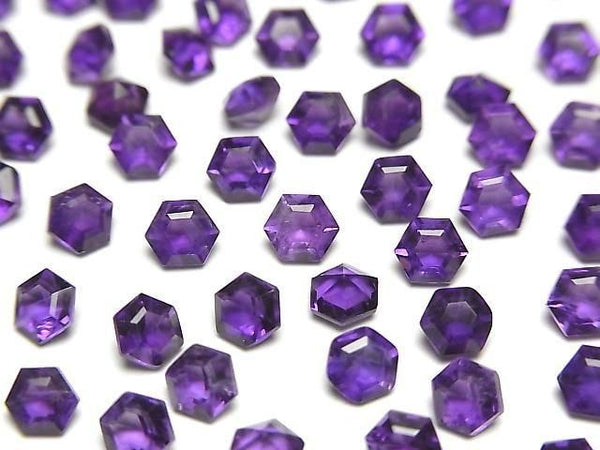 [Video] High Quality Amethyst AAA Loose Stone Hexagon Cut 4.5x4mm 10pcs