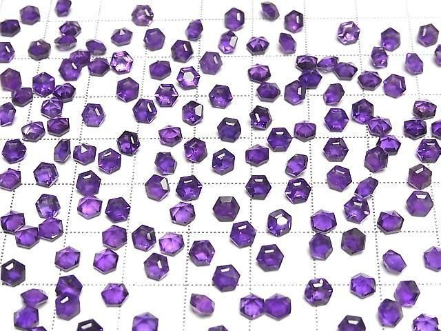 [Video] High Quality Amethyst AAA Loose Stone Hexagon Cut 4.5x4mm 10pcs