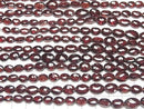 [Video] High Quality Mozambique Garnet AAA- Faceted Oval Half or 1strand beads (approx. 7 inches/18 cm)