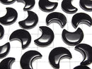 [Video] Onyx Moon Motif 15x12mm [Half Drilled Hole] 3pcs