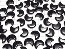 [Video] Onyx Moon Motif 15x12mm [Half Drilled Hole] 3pcs