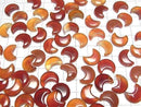 [Video] Carnelian Moon Motif 15x12mm [Half Drilled Hole] 3pcs