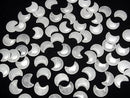 [Video] White Jade Moon Motif 15x12mm [Half Drilled Hole] 4pcs