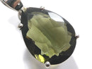 [Video][One of a kind] Moldavite AAA Faceted Pendant Silver925 NO.123
