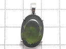 [Video][One of a kind] Moldavite AAA Faceted Pendant Silver925 NO.127