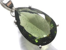 [Video][One of a kind] Moldavite AAA Faceted Pendant Silver925 NO.131