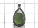 [Video][One of a kind] Moldavite AAA Faceted Pendant Silver925 NO.131