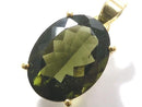 [Video][One of a kind] Moldavite AAA Faceted Pendant 18KGP NO.134