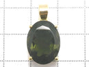 [Video][One of a kind] Moldavite AAA Faceted Pendant 18KGP NO.134