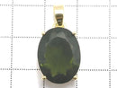 [Video][One of a kind] Moldavite AAA Faceted Pendant 18KGP NO.135