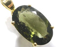 [Video][One of a kind] Moldavite AAA Faceted Pendant 18KGP NO.136