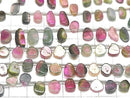 [Video] High Quality Watermelon Tourmaline AA++ Sliced Nuggets Half or 1strand beads (24 pcs)