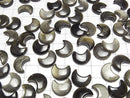 [Video] Golden Obsidian Moon Motif 15x12mm [Half Drilled Hole] 4pcs