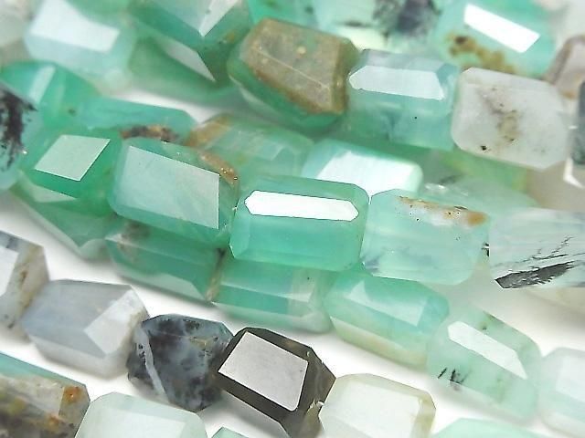 [Video] Peruvian Blue Opal AA Faceted Nugget Half or 1strand beads (approx. 7 inches/18 cm)