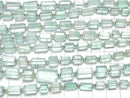 [Video] High Quality Green Beryl (Mint Beryl) Faceted Tube half or 1strand beads (approx. 40 pcs)